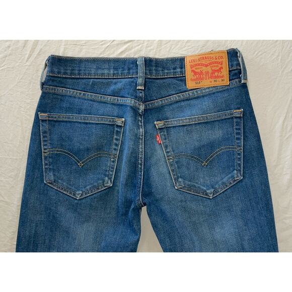 Levi's 514 Slim Straight Stretch Denim Jeans. Medium Wash, Men's 30X30. GUC!! - Picture 9 of 9